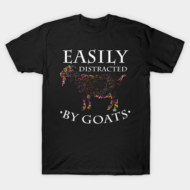 Easily Distracted By Goats Mosiac Love T-Shirt by BraaiNinja